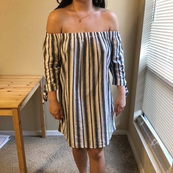 vertical striped summer dress